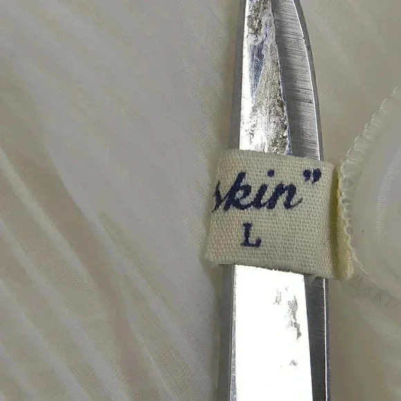 Vintage  60's Peignoir Negligee Lingerie Sheer Nighie White Lace Size Large - Picture 11 of 13